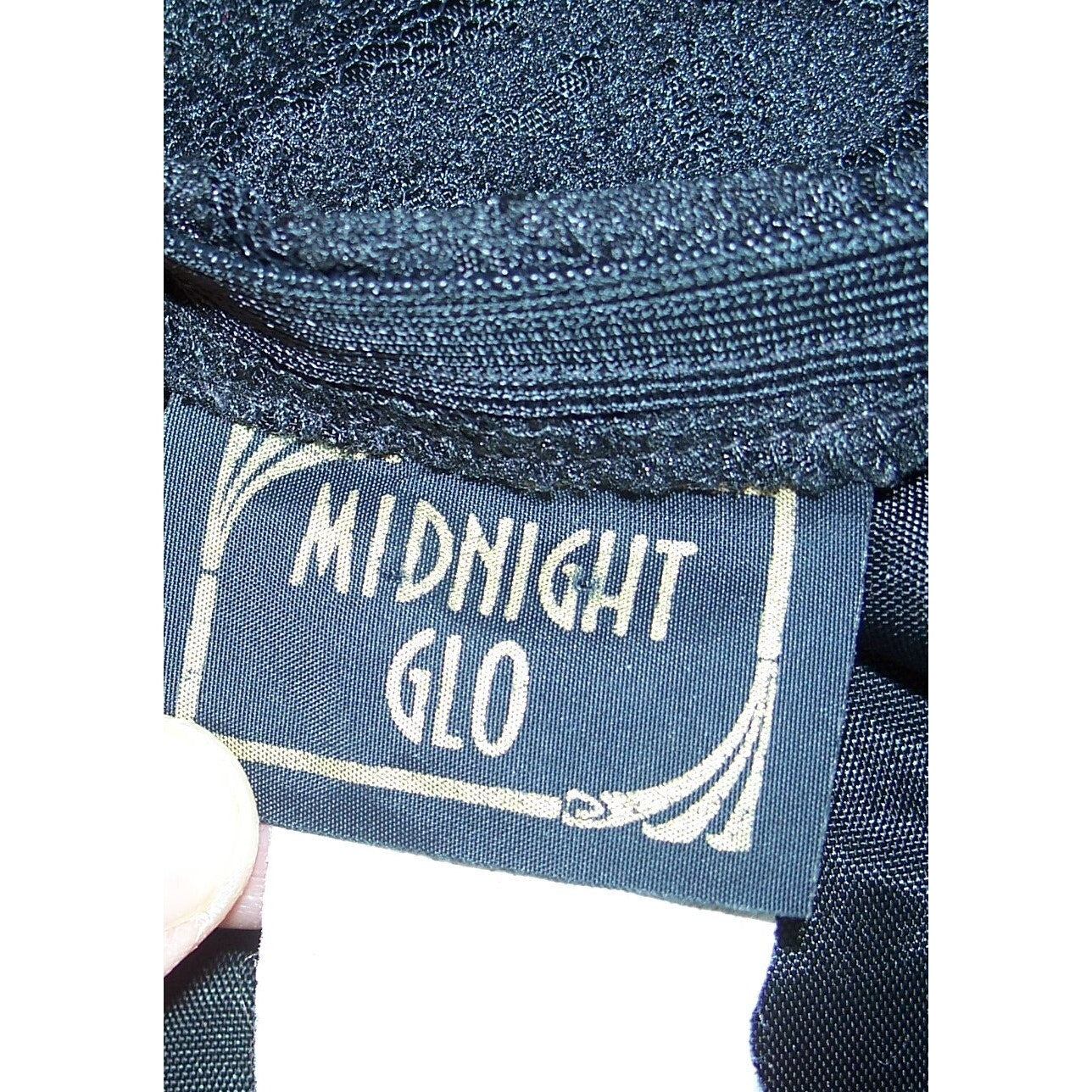 ONLY ONE!!! Vintage 1980s Midnight Glow Strapless Black Lace Party Dress ~ Size S