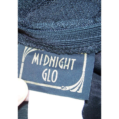 ONLY ONE!!! Vintage 1980s Midnight Glow Strapless Black Lace Party Dress ~ Size S