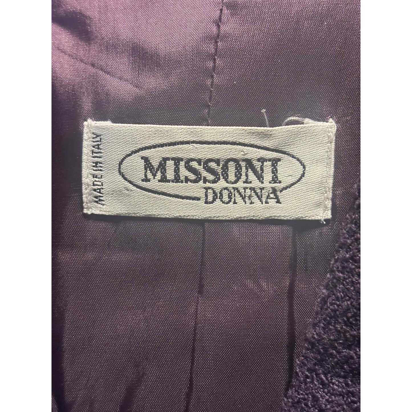 ONLY ONE!!! Vintage Missoni Wool Knit Skirt Suit in Deep Plum – Classic Italian Elegance ~ Size 6