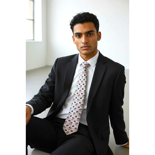 ONLY ONE!!! Emilio Pucci Firenze Lavender Ornate Colorful Silk Tie