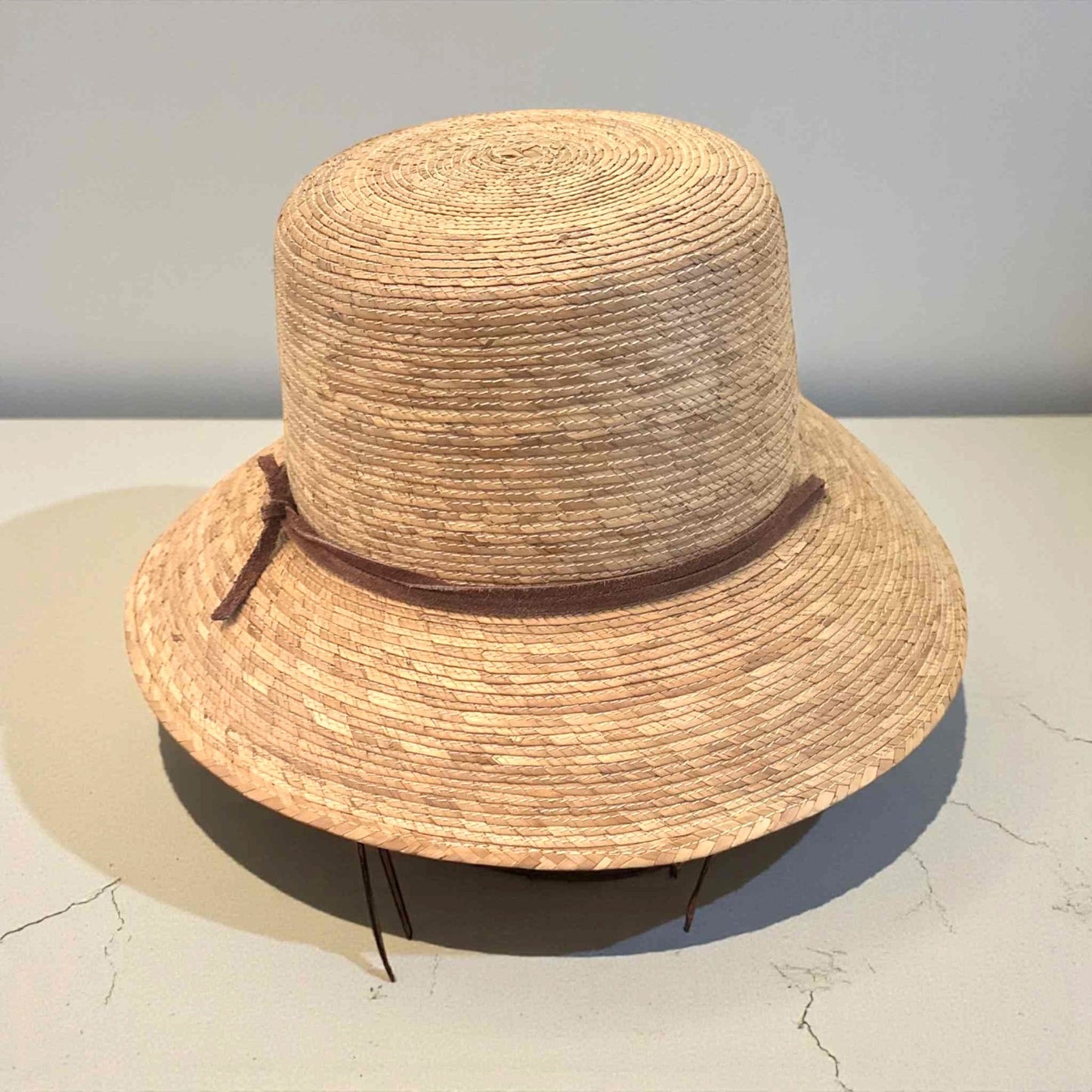 ONLY ONE!!! Vintage J. Tula Mexican Straw Sun Hat with Chin Strap – Wide Brim Rancher Style