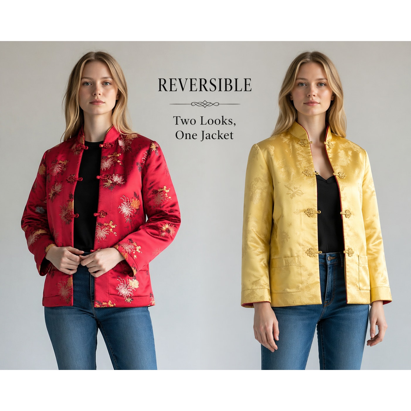 Vintage Reversible Silk Chinese Jacket