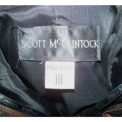 ONLY ONE!!! Vintage Scott McClintock Bronze Satin Halter Evening Gown Maxi Dress Size 10 USA