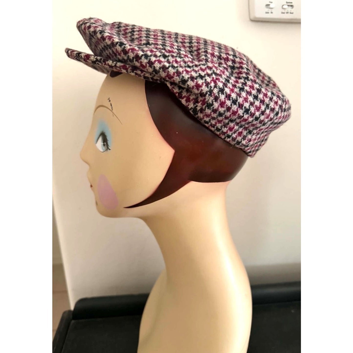Vintage Connemara Irish Wool Newsboy Flat Cap Made in Ireland