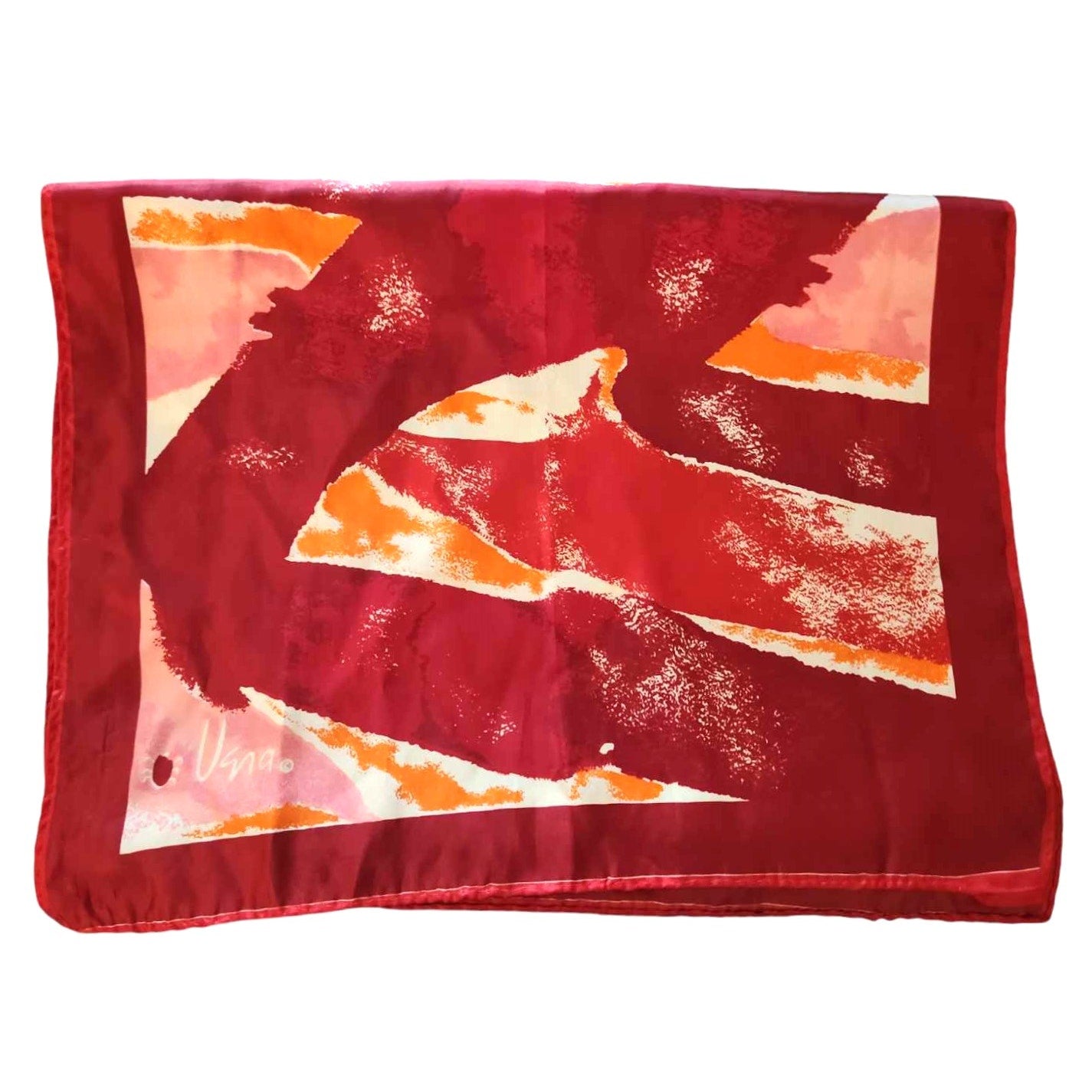 ONLY ONE!!! Vintage Vera Neumann Signed w/Ladybug Oblong Polyester Scarf