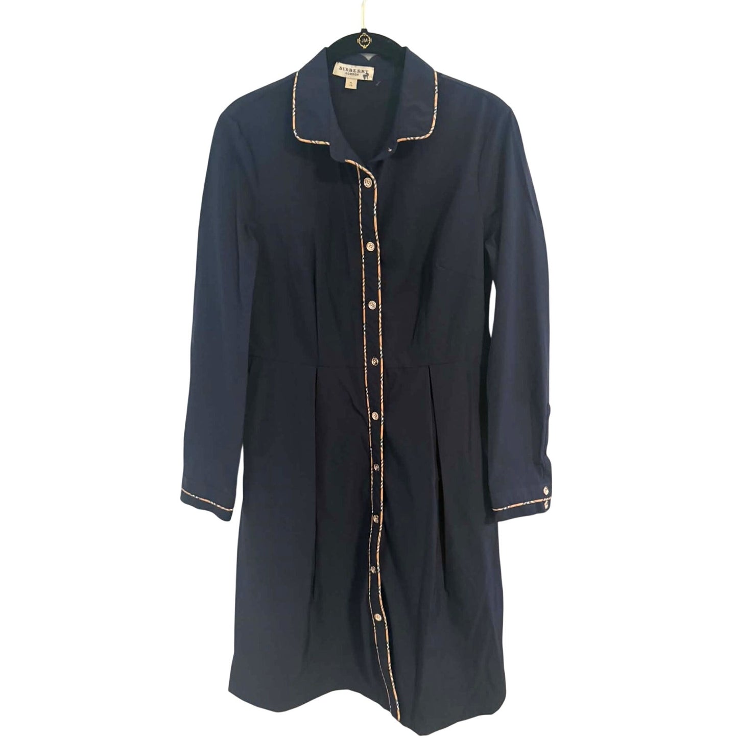 Burberry Burberry London Navy Tailored Shirt Dress XL Runs Small