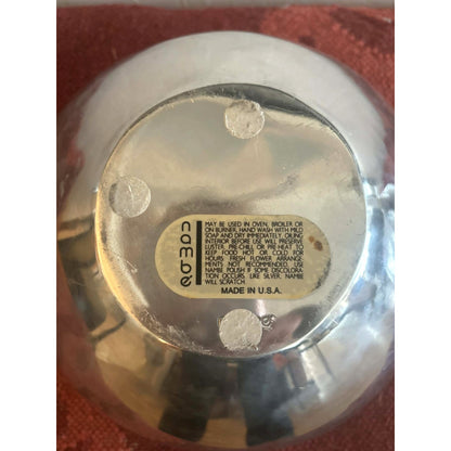 ONLY ONE!!! Vintage Nambe USA Aluminum Alloy 3-Pc Salad Set Bowl Tray Servers