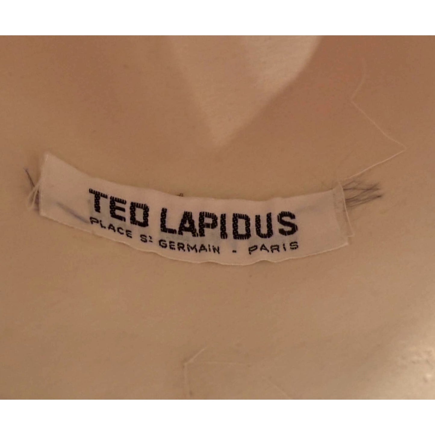 ONLY ONE!!! Vintage Ted Lapidus Paris Cream Wool Felt Wide Brim Hat France