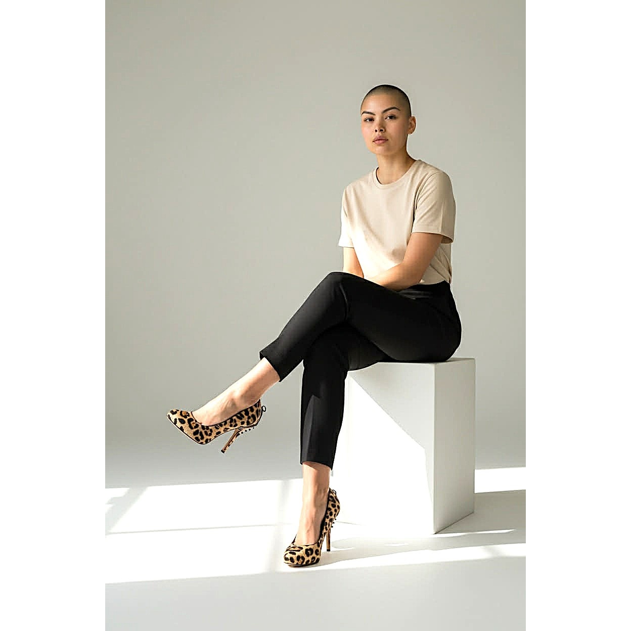 ONLY ONE!!! Sam Edelman “Evan” Leopard Calf Hair Lace-Up Spike Heels – Size 9M