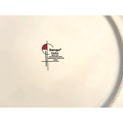 Vintage Sango “Radius” Oversized Geometric Plate | Modern 80s Design
