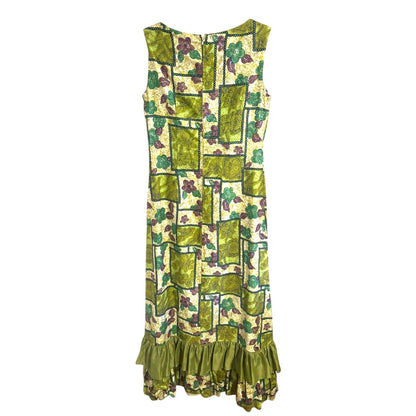 Vintage 1970s Hawaiian Maxi Dress ~ Size M