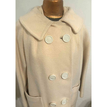 ONLY ONE!!! Vintage 1960s Madigans Wool Coat w/Removable Real Fur Collar