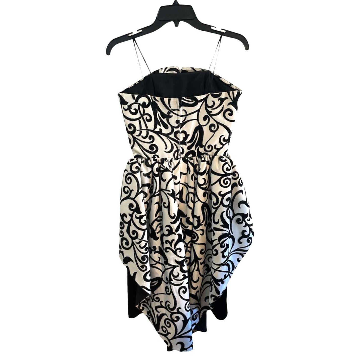 ONLY ONE!!! Vintage 1980s DARCY Black & White Strapless Party Dress 3/4