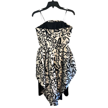 ONLY ONE!!! Vintage 1980s DARCY Black & White Strapless Party Dress 3/4