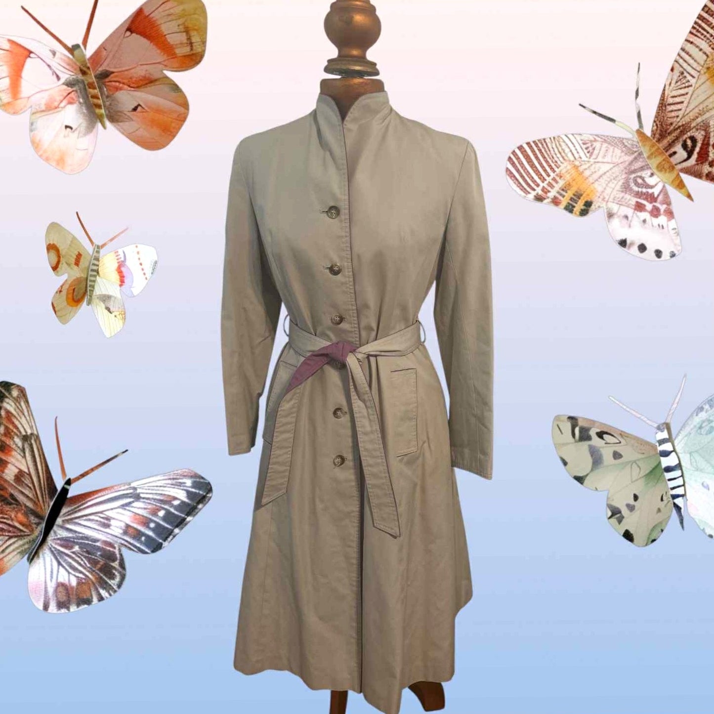 ONLY ONE!!! Vintage Rain Shedder by Ken Merritt Coat 70s/80s Belted Trench Coat