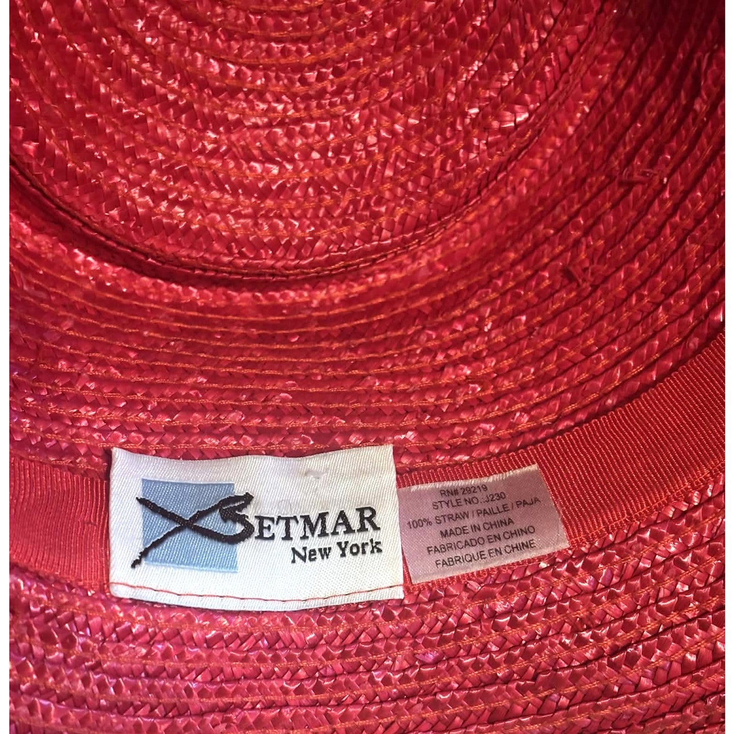 Betmar New York Red Straw Hat with Statement Bow