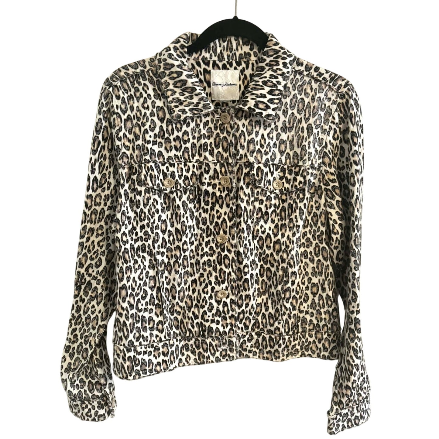 Tommy Bahama Leopard Print Utility Jacket ~ Size M
