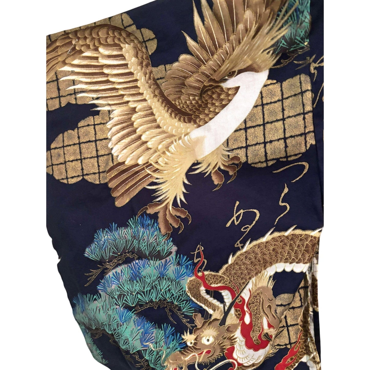 ONLY ONE!!! Vintage SMITHSONIAN Blue Japanese Kimono Robe Size XL