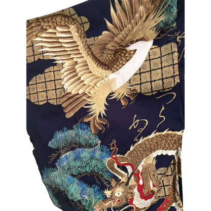 ONLY ONE!!! Vintage SMITHSONIAN Blue Japanese Kimono Robe Size XL