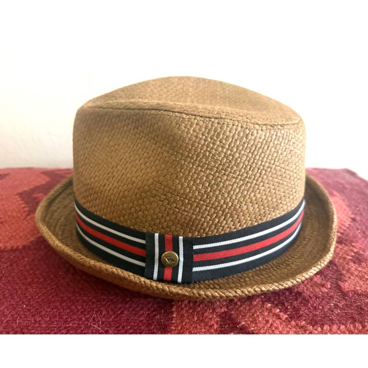 Peter Grimm Brown Straw Fedora Hat