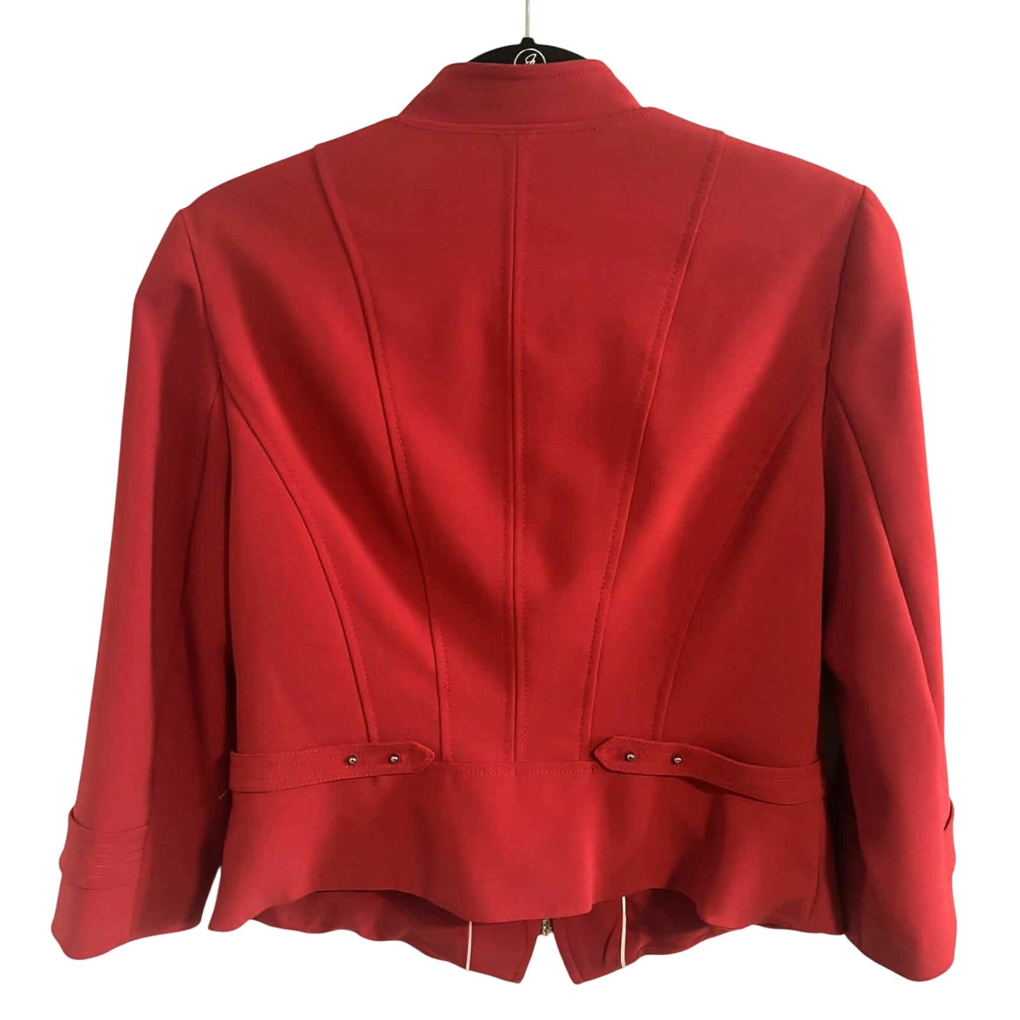 White House Black Market Red Zip Front Jacket – Size 6