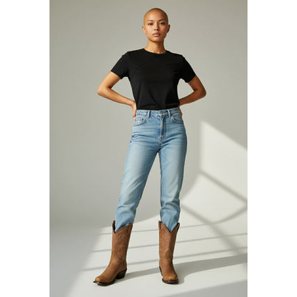 ONLY ONE!!! ALVIES "The Guadalupe" New Cowhide Brown Distressed Cowboy Boot ~ Size 10B