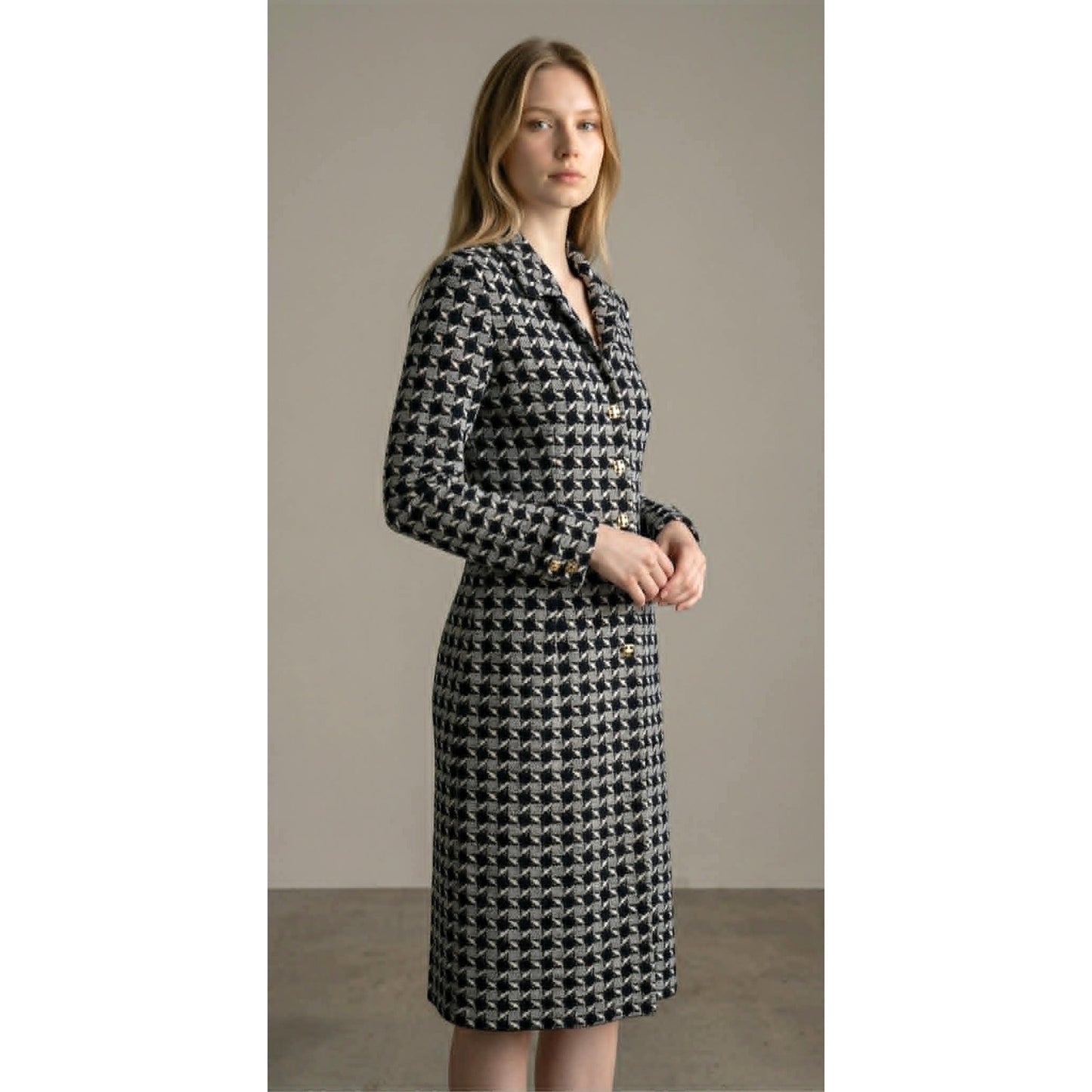 St John Collection Santana Knit Houndstooth Jacket