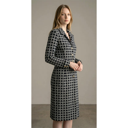 St John Collection Santana Knit Houndstooth Jacket