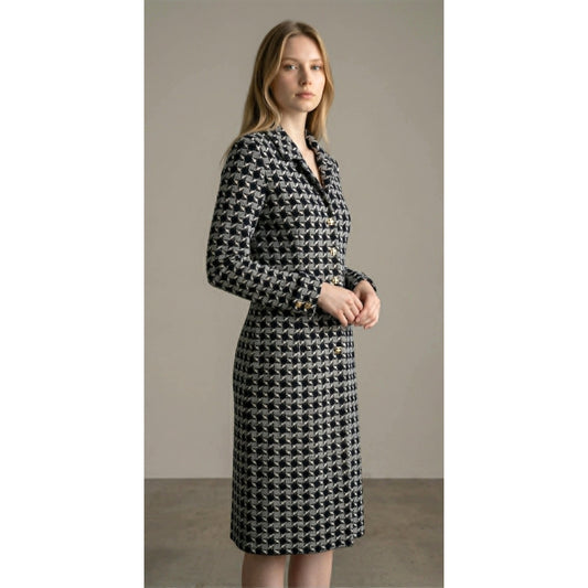 St John Collection Santana Knit Houndstooth Jacket