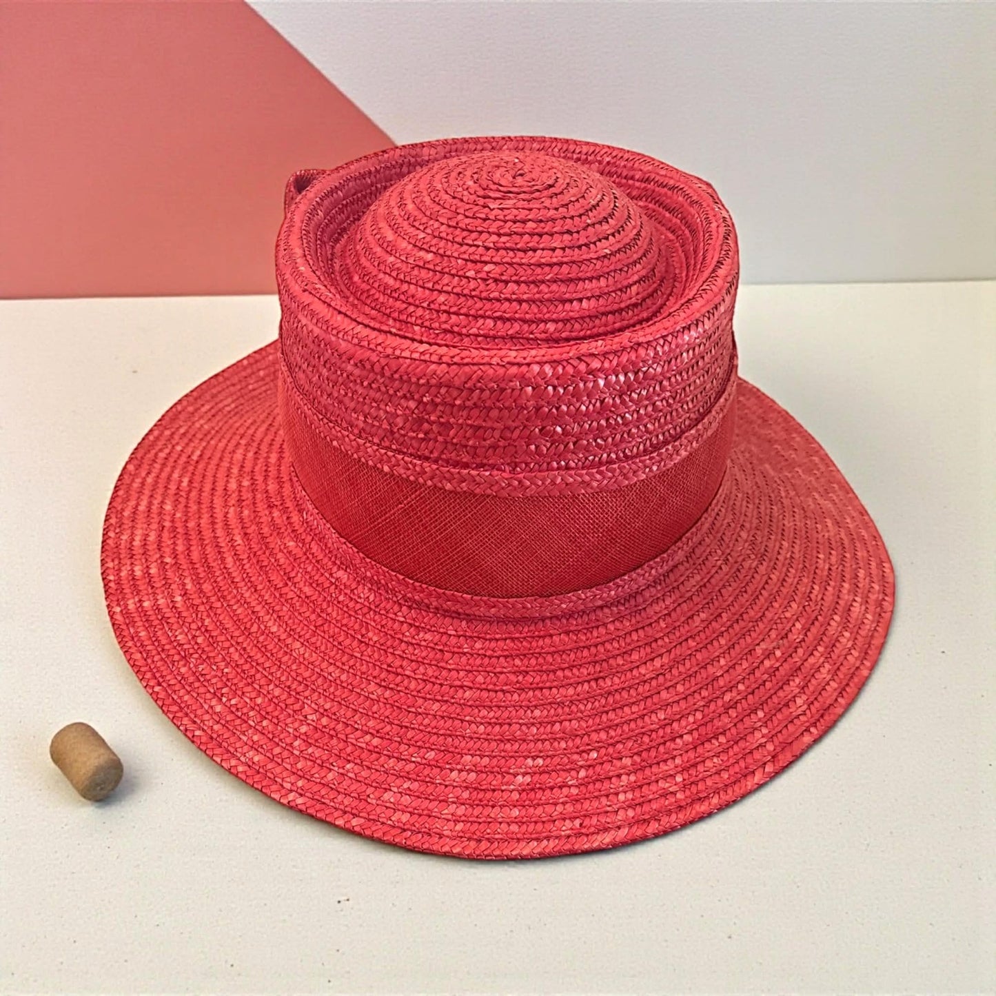 Betmar New York Red Straw Hat with Statement Bow