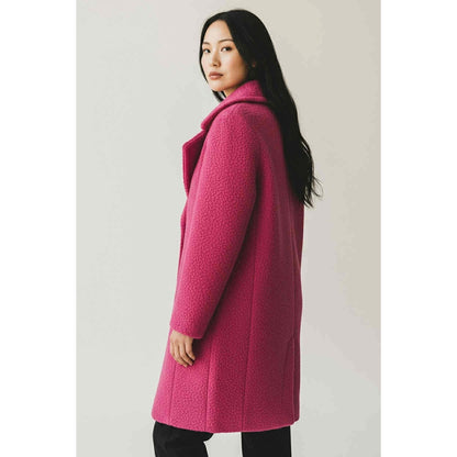 ONLY ONE!!! NVLT Textured Pink Boucle Coat Wool Winter Coat ~ Sz M