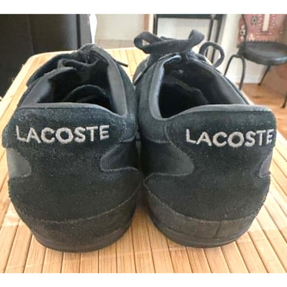 Lacoste Black Leather Suede Men's Sneakers Size 8