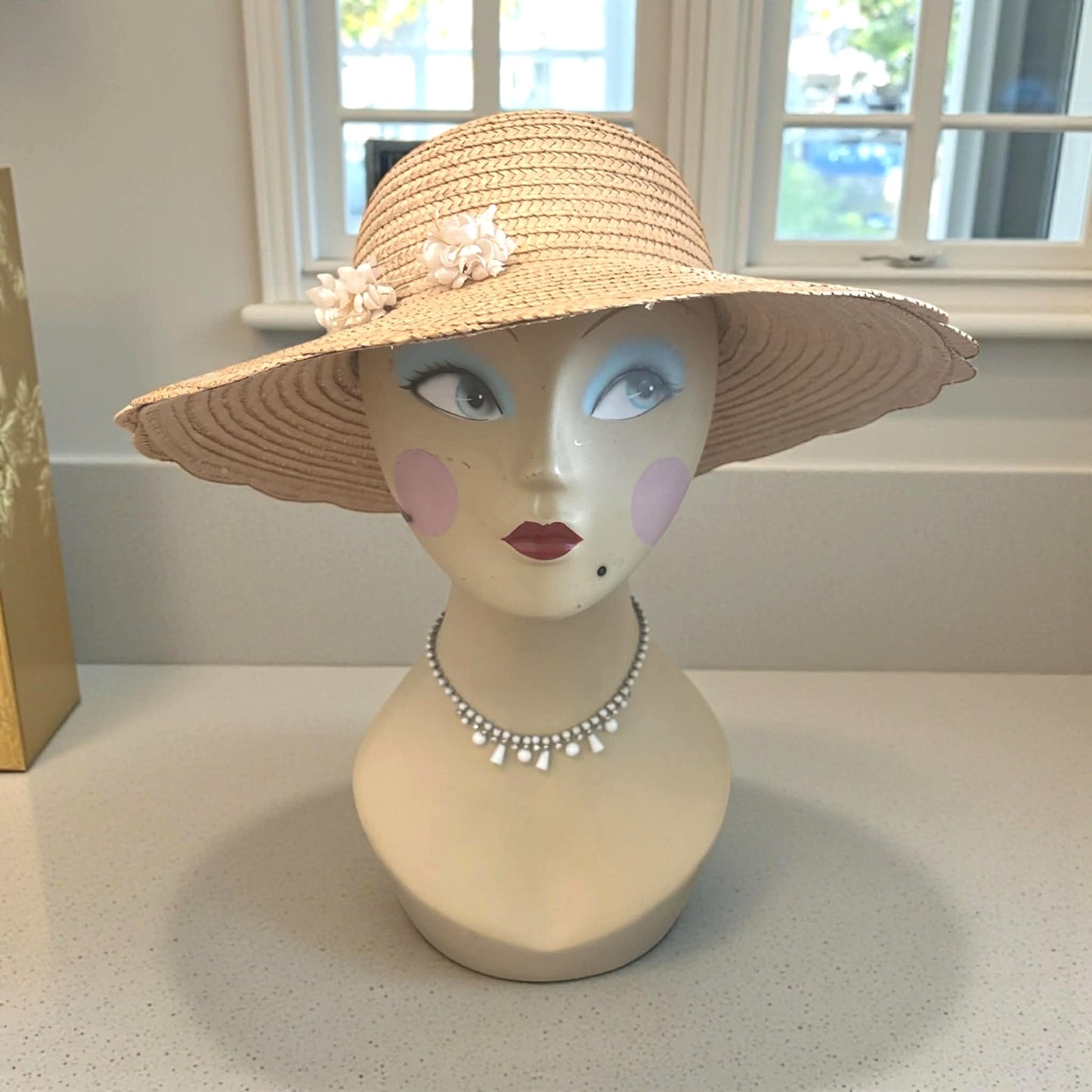 Vintage Betmar Italian Straw Wide-Brim Sun Hat