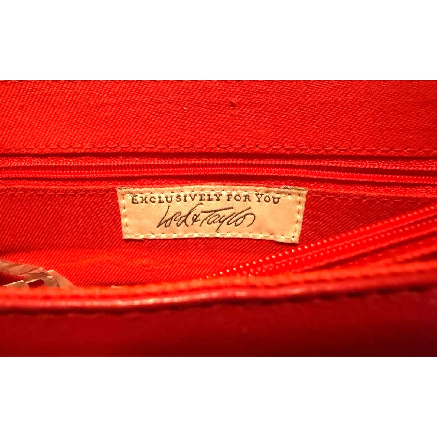 Vintage Lord & Taylor Red Leather Shoulder Bag