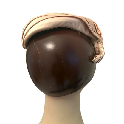 Vintage 1950s Gene Doris New York Satin Turban Cocktail Hat