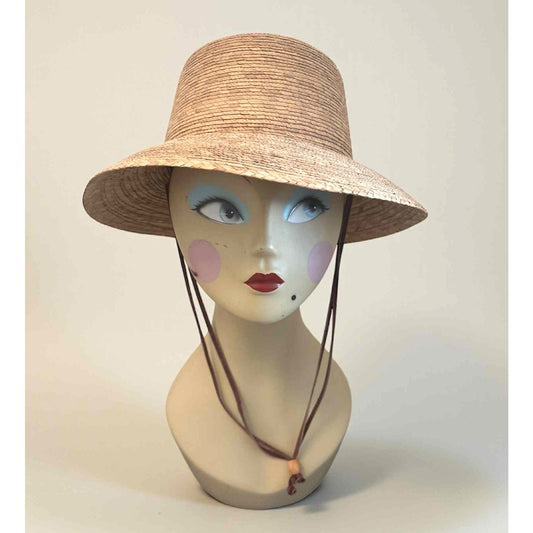 ONLY ONE!!! Vintage J. Tula Mexican Straw Sun Hat with Chin Strap – Wide Brim Rancher Style