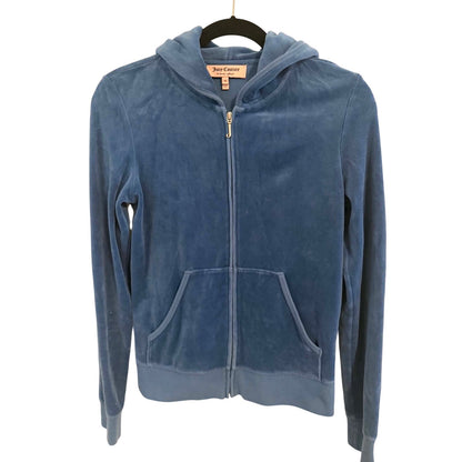 Juicy Couture Vintage Juicy Couture Blue Velour Rhinestone Crown Track Suit Set