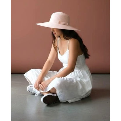 Nordstrom White Wide Brim Resort Sun Hat With Floppy Coastal Silhouette