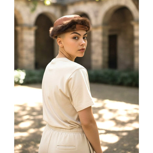 Mid-Century Brendel Fur-Trim Cocktail Hat