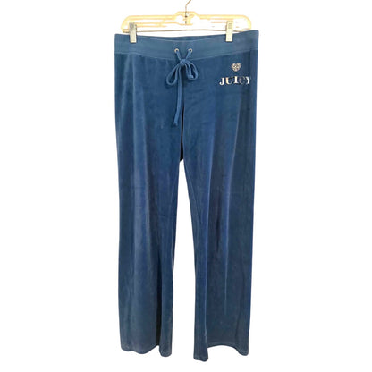 Juicy Couture Vintage Juicy Couture Blue Velour Rhinestone Crown Track Suit Set