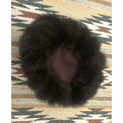 ONLY ONE!!! Vintage 1950s Evelyn Varon Exclusive Brown Mink Fur  Pillbox Hat
