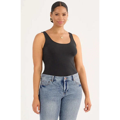 cabi Charm Stretch Tank Top | Black | Curated Classic