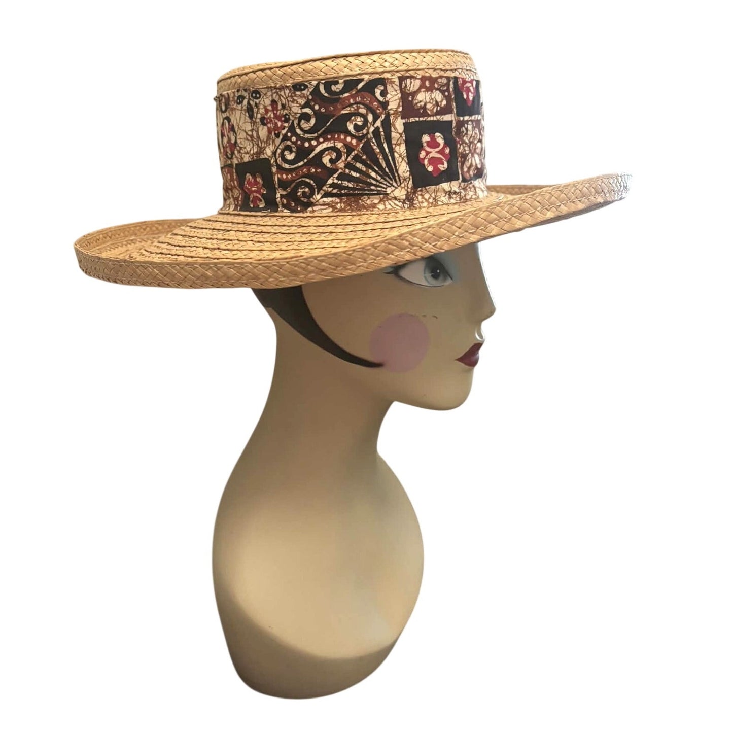 ONLY ONE!!! Vintage 1970s Happy Cappers By The Field Company CA Straw Wide Brim Hat
