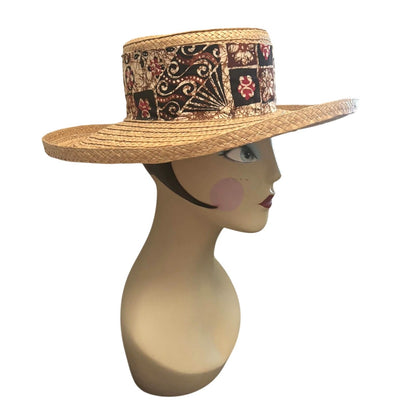 ONLY ONE!!! Vintage 1970s Happy Cappers By The Field Company CA Straw Wide Brim Hat