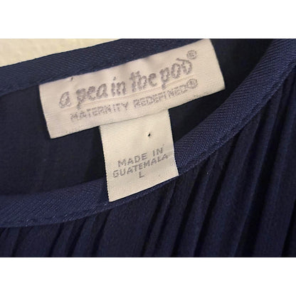 Navy Ruched Back A Pea in the Pod Maternity Dress – Size L