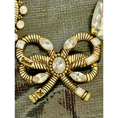 Vintage Betsey Johnson Rhinestone Statement Necklace