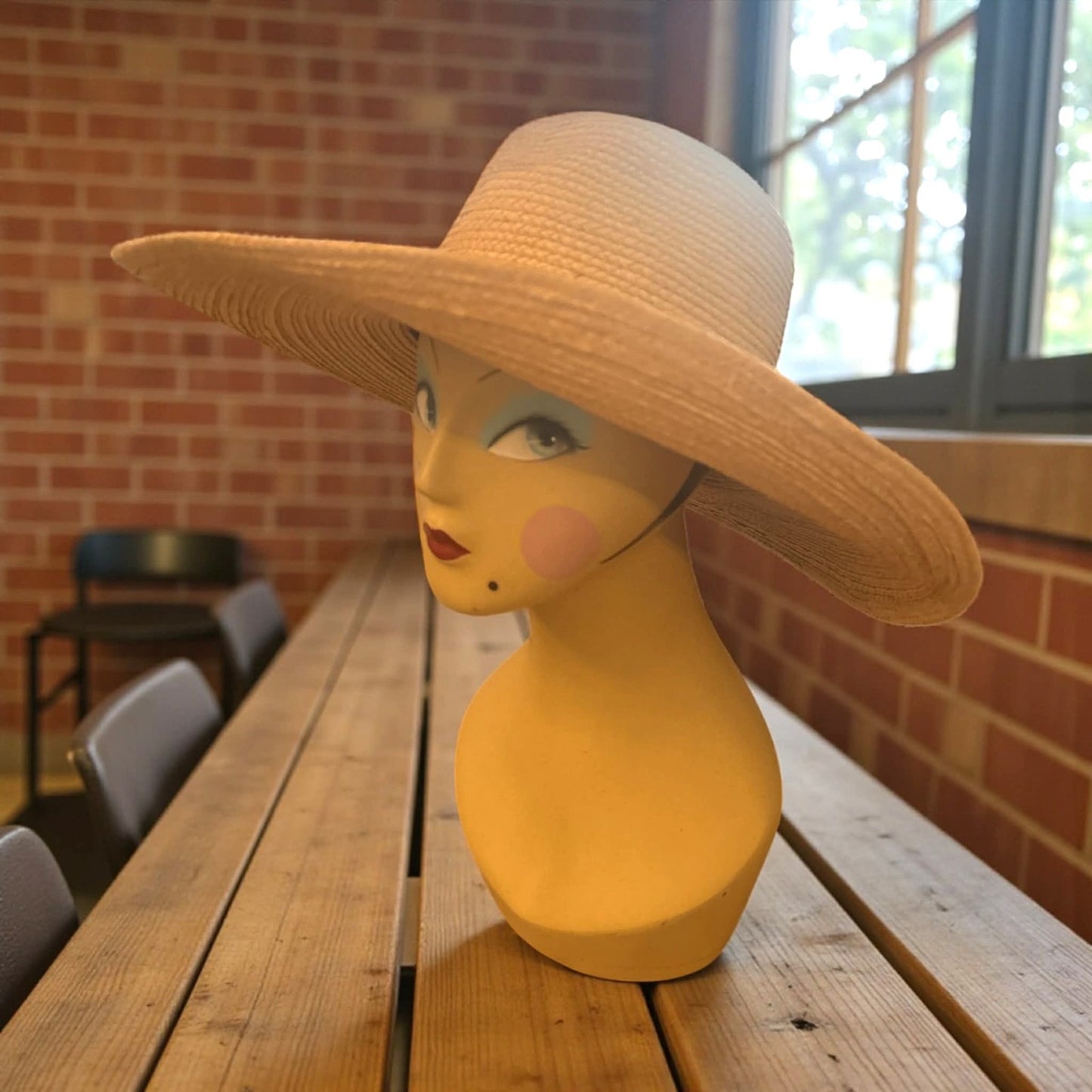 ONLY ONE!!! KactusRose Original Wide Brim Straw Sun Hat Fedora Style