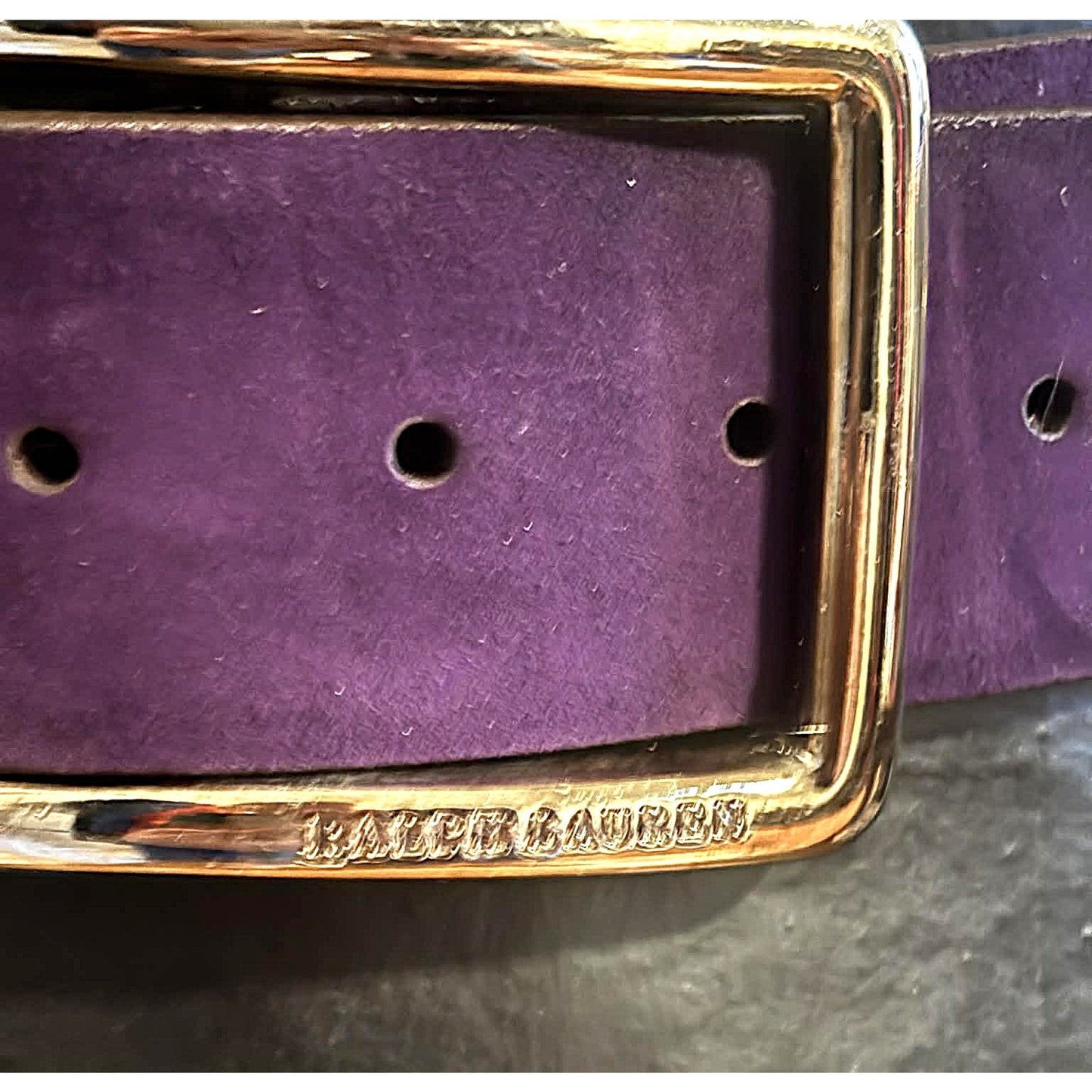 Vintage Ralph Lauren Plum Suede Belt | Made in Italy