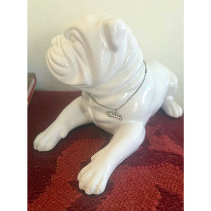 Retired Torre & Tagus White Ceramic Bulldog Figurine