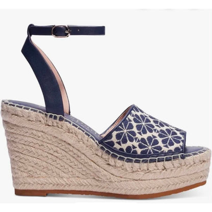 Kate Spade Fab Spade Flower Jacquard Espadrille Wedge Sandals 9.5M